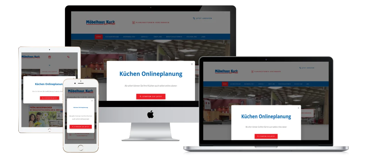 Homepage programmiert für Möbelhaus Kuck